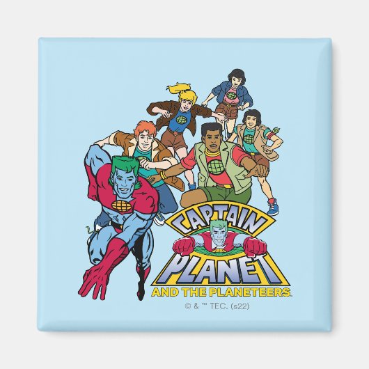 Aimant Graphique du logo Captain Planet & Planeteers Grou (Devant)