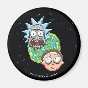 Aimant Graphique du portail Pixelverse Rick and Morty