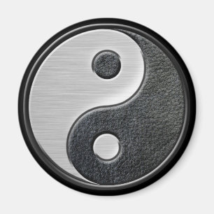 Aimant Graphique en cuir et en acier de Yin Yang d'effet