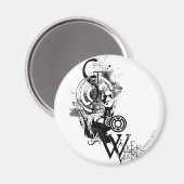 Aimant Graphique en lanterne bleue 2 (Recto/Verso)