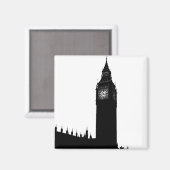 Aimant Graphique silhouette de Big Ben London England (Recto/Verso)