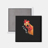 Aimant Graphique Vintage Classique F-Caw-F-Poulet (Recto/Verso)