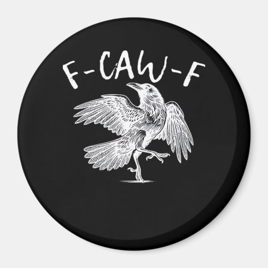 Aimant Graphique vintage F-Caw-F Raven (Devant)