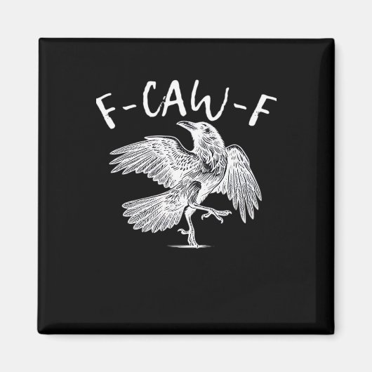 Aimant Graphique vintage F-Caw-F Raven (Devant)