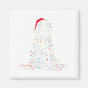 Aimant Graphiques de Noël mignons de Sheepadoodle Chien L