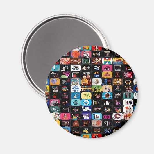 Aimant  Graphiques historiques et logos de CBC (Recto/Verso)