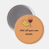 Aimant Graphiques magnétiques de la fête du fromage et du (Recto/Verso)