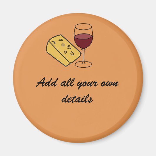 Aimant Graphiques magnétiques de la fête du fromage et du (Devant)