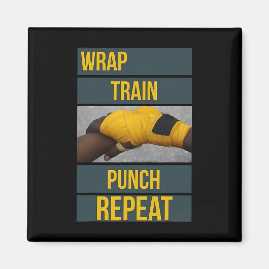 Aimant Graphiques Punchy Wrap Train Punch Répéter, Boxe K (Devant)