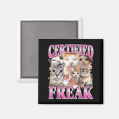 Aimant Graphisme de chat certifié bootleg humour drôle ge (Recto/Verso)