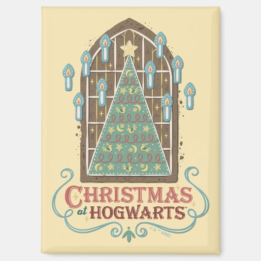 Aimant Graphisme de cookie à HOGWARTS™ pour Noël (Recto)