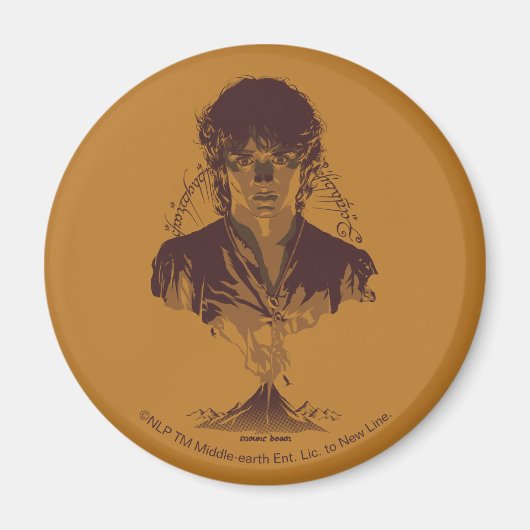 Aimant Graphisme de l'inscription Tengwar de FRODO™ MOUNT (Devant)