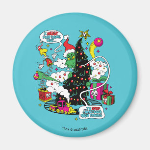 Aimant Graphisme de Noël coloré de Grinch
