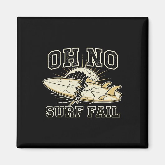 Aimant Graphisme de planche de surf Funny Surf Fail (Devant)