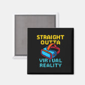 Aimant Graphisme de réalité virtuelle en pixel art rétro  (Recto/Verso)