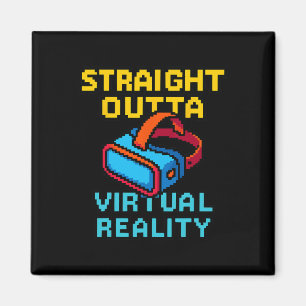Aimant Graphisme de réalité virtuelle en pixel art rétro 