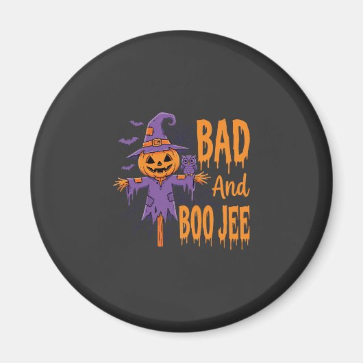Aimant Graphisme d'épouvantail Halloween Bad And Boo Jee (Devant)