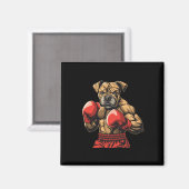 Aimant Graphisme Gants de Boxe Chien Boxer Pour Hommes Fe (Recto/Verso)