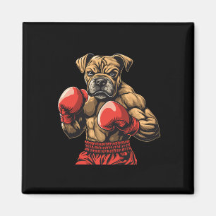 Aimant Graphisme Gants de Boxe Chien Boxer Pour Hommes Fe