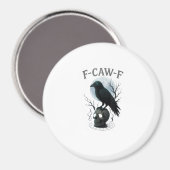 Aimant Graphisme Halloween crâne de corbeau corneille got (Recto/Verso)