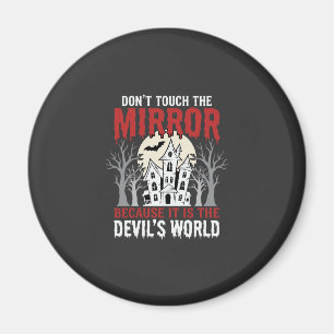 Aimant Graphisme Monde des Diables Miroir Hanté Halloween
