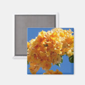 Aimant Grappe de Fleur Tropicale de Bougainvillée Dorée (Recto/Verso)
