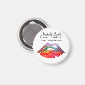 Aimant Gras Rainbow Lips Aquarelle Dessin maquillage beau (Recto/Verso)