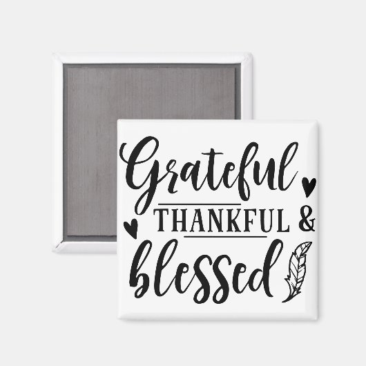 Aimant Grateful Thankful & Blessed (Recto/Verso)