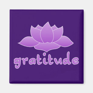 Aimant Gratitude avec Violet Lotus