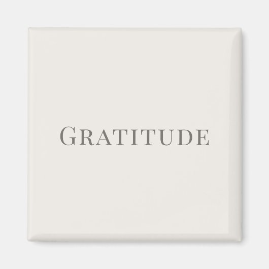 Aimant Gratitude – Conception de typographie minimale (Devant)