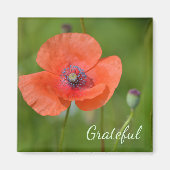 Aimant Gratitude Red Poppy (Devant)