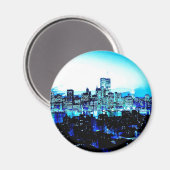 Aimant Gratte-ciel de New York la nuit (Recto/Verso)