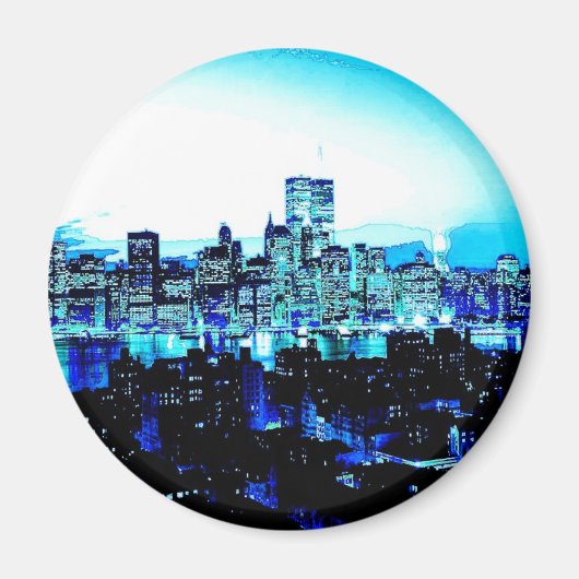 Aimant Gratte-ciel de New York la nuit (Devant)