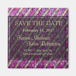 Aimant Gratté rose et or