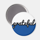 Aimant Gratuit Script moderne Bleu noir et blanc (Recto/Verso)