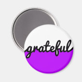 Aimant Gratuit Script moderne violet noir et blanc (Recto/Verso)