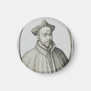 Aimant Gravure antique de Saint Ignace de Loyola Art anti