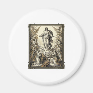 Aimant Gravure d'ange d'ascension vintage Art vectoriel_1