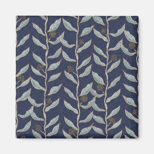 Aimant Gray floral vines (Devant)