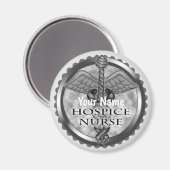 Aimant Gray Hospice Nurse custom (Recto/Verso)