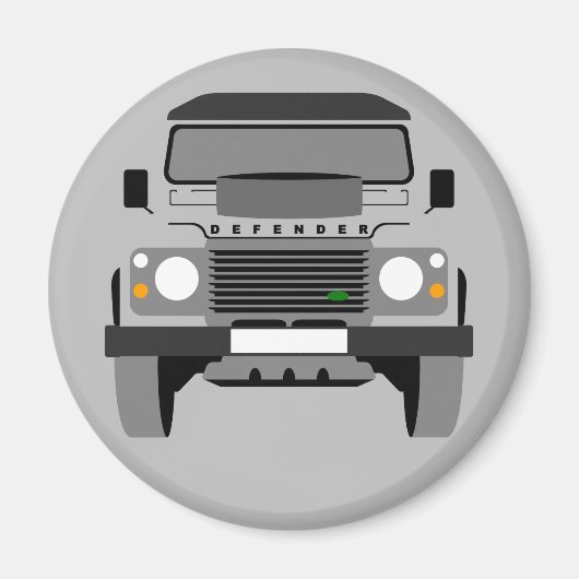 Aimant Gray Pop art Classic Land Rover (Devant)