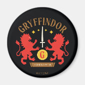 Aimant GRAYFFINDOR™ Maison double Lion épée graphique (Devant)