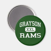 Aimant Grayson - Rams - Lycée - Loganville Géorgie (Recto/Verso)