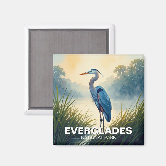 Aimant Great Blue Heron Everglades Voyage (Recto/Verso)