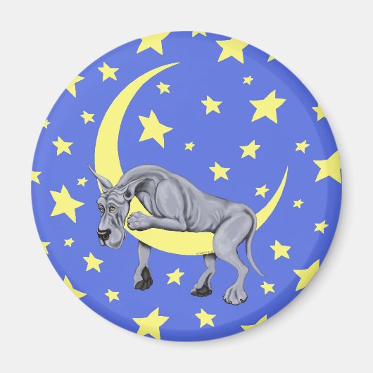 Aimant Great Dane Blue Twinkle - Customisé (Devant)