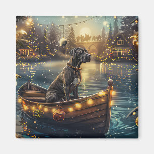 Aimant Great Dane Christmas Festive Voyage