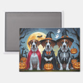 Aimant Great Dane Dogs Citrouille Halloween Funny (Recto/Verso)