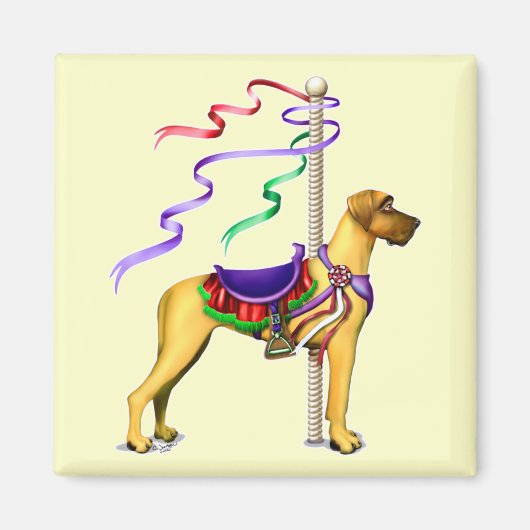Aimant Great Dane Fawn Carousel UC (Devant)