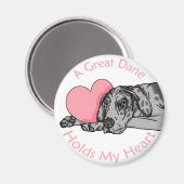 Aimant Great Dane Holt Heart Merle UC (Recto/Verso)