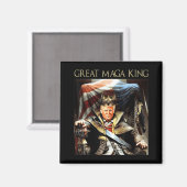 Aimant Great Mega King USA Flag Fier Ultra Maga Trump (Recto/Verso)